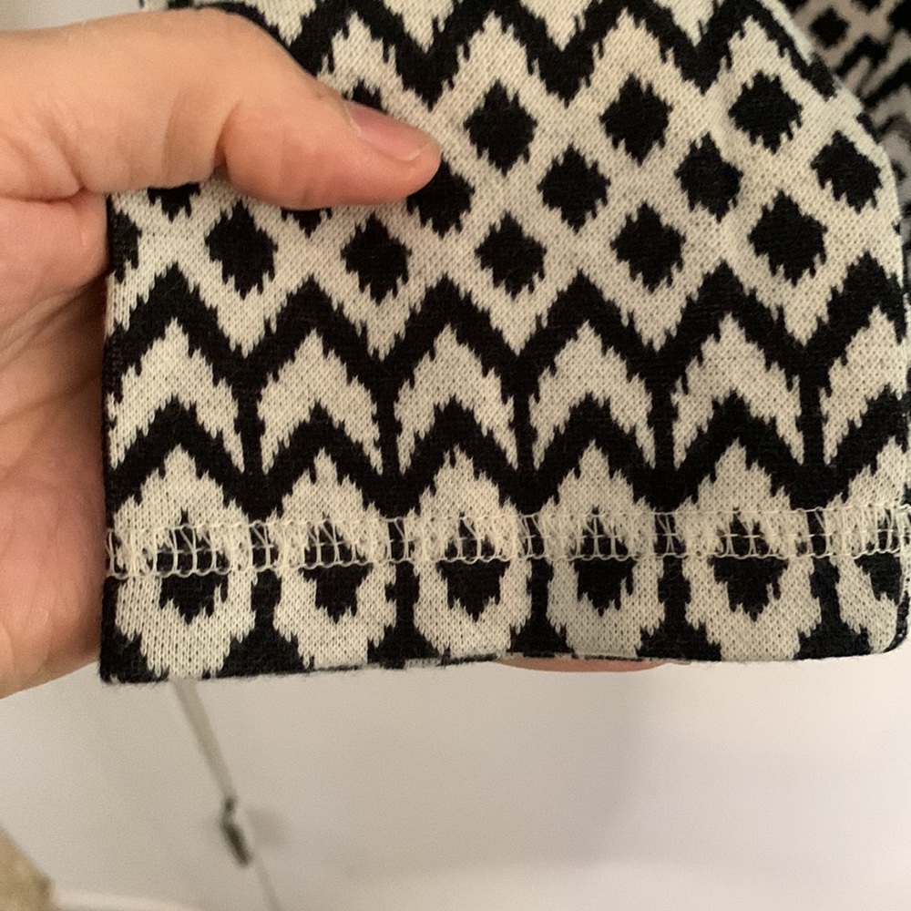 Talbots Off-White And Black Patterned Quarter Zip… - image 5